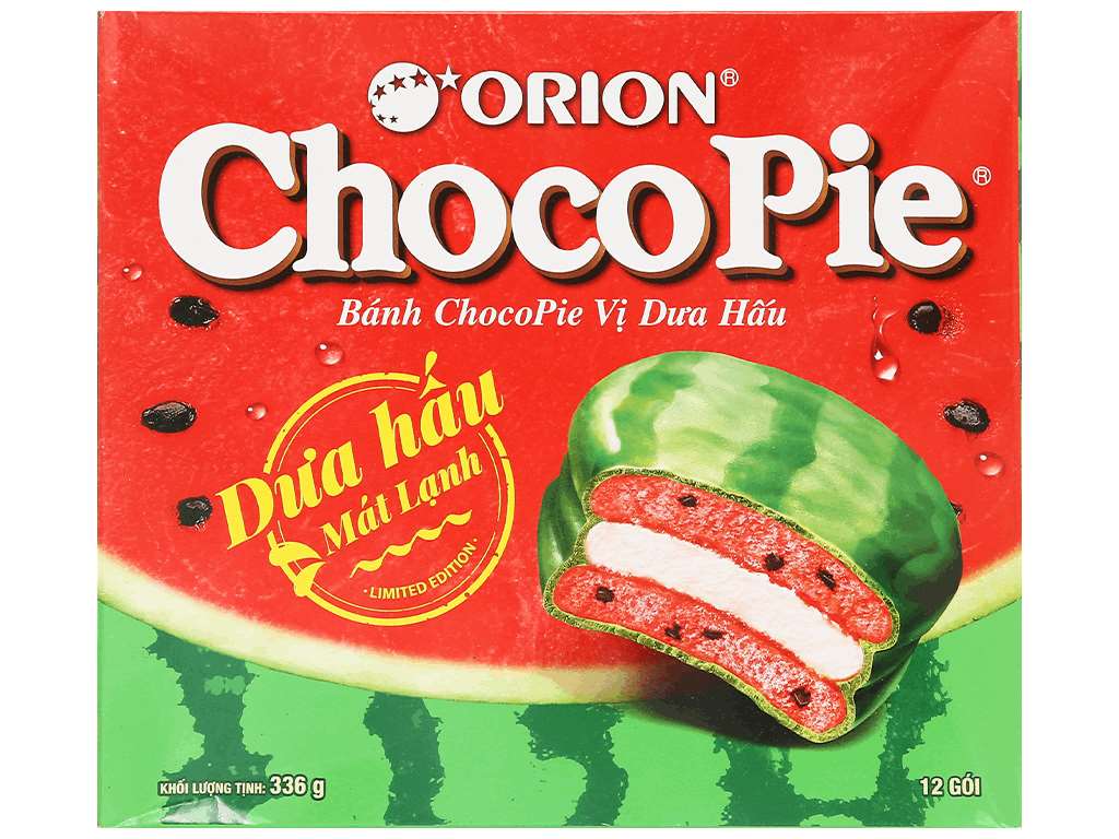 Bánh Choco-pie vị dưa hấu hộp 336g (12 cái) 3
