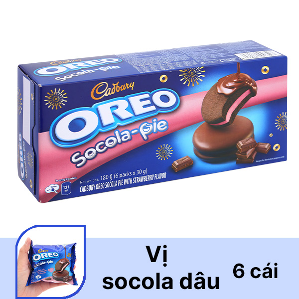 Bánh Oreo Pie socola dâu 180g