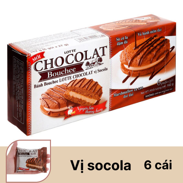 Bánh bouchee Lotte Chocolat socola 162g