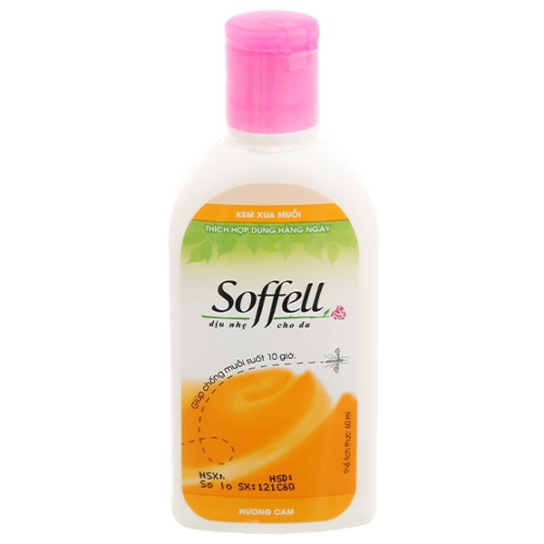 Kem chống muỗi Soffell hương cam cho bé chai 60ml