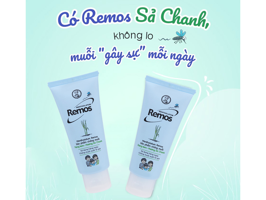 Kem chống muỗi Remos hương sả chanh 70g 2