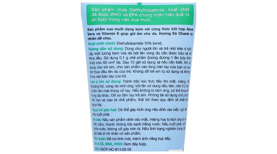 Kem chống muỗi Remos hương sả chanh
