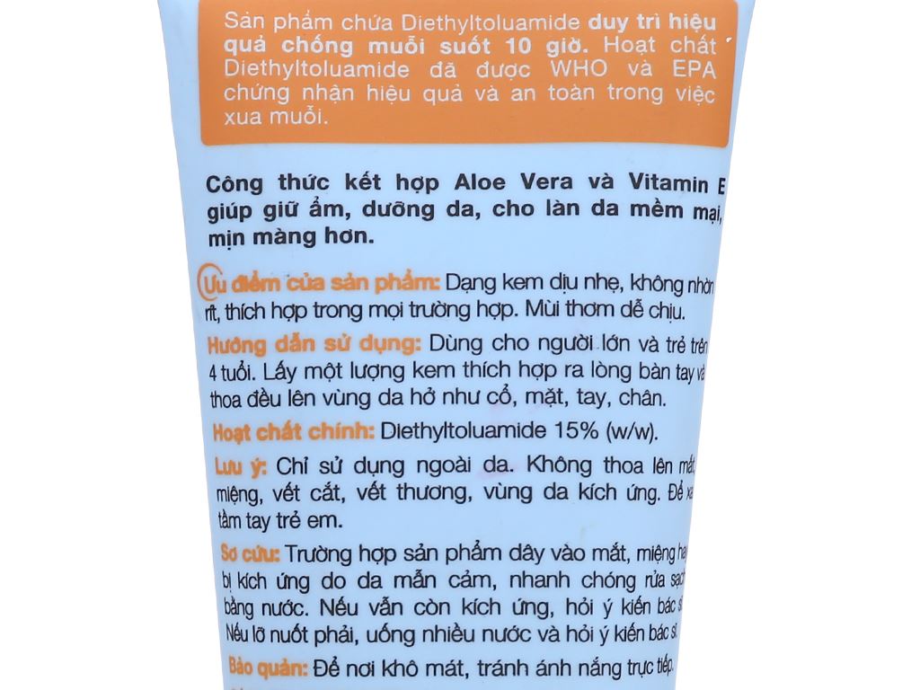 Kem chống muỗi Remos hương cam 70g 4
