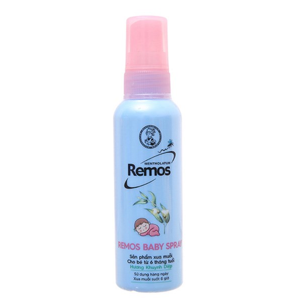 Xịt Chống Muỗi Remos Baby Spray 60 Ml Hương Khuynh Diệp (Từ 6 Tháng)