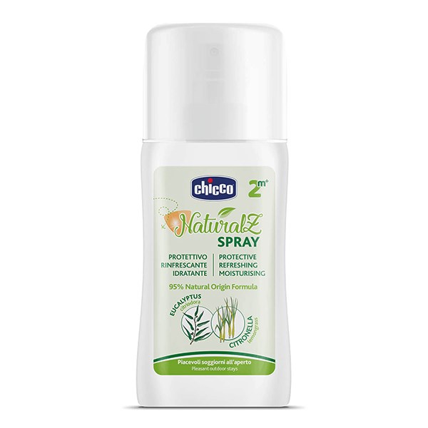 Xịt Đa Năng Xua Muỗi Chicco Naturalz 100 Ml Chiết Xuất Tinh Dầu Tự Nhiên (Từ 2 Tháng)