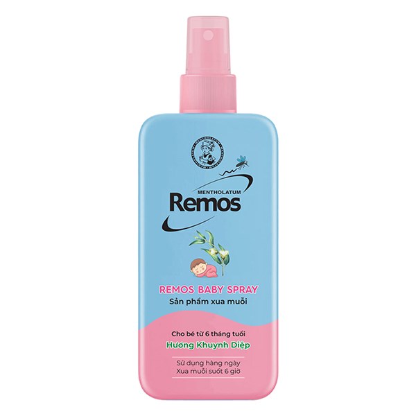 Xịt Chống Muỗi Remos Baby Spray 70 Ml Hương Khuynh Diệp (Từ 6 Tháng)