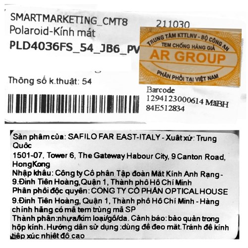 Mắt kính thời trang Nữ Polaroid PLD4036FS_54_JB6_PV Màu Đỏ