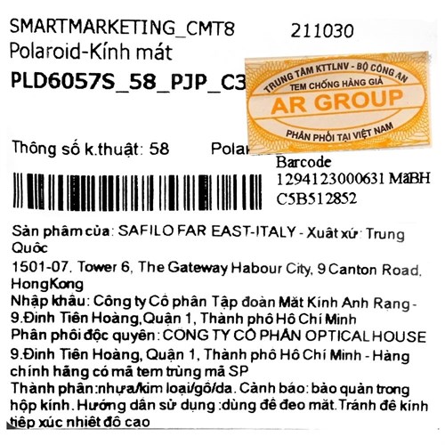 Mắt kính thời trang Nữ Polaroid PLD6057S_58_PJP_C3 Màu Bạc