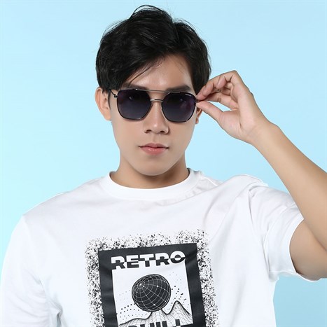Mắt kính thời trang Nam Polaroid PLD6058S_56_284_WJ Màu Đen - Bạc