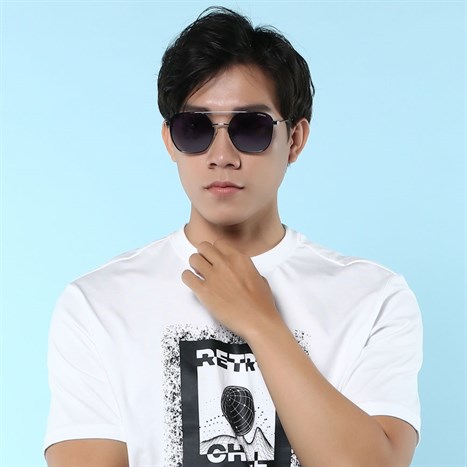 Mắt kính thời trang Nam Polaroid PLD6058S_56_284_WJ Màu Đen - Bạc