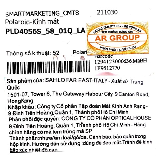 Mắt kính thời trang Nữ Polaroid PLD4056S_58_01Q_LA Màu Vàng