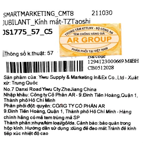 Mắt kính thời trang Unisex Jubilant JS1775_57_C5 Màu Bạc