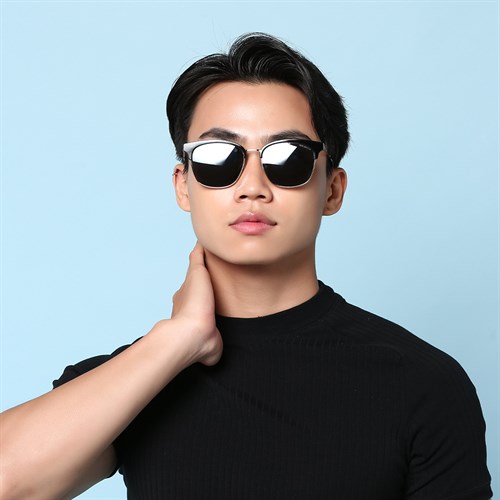 Mắt kính thời trang Nam Jubilant TR1707_57_C3 Màu Đen - Bạc
