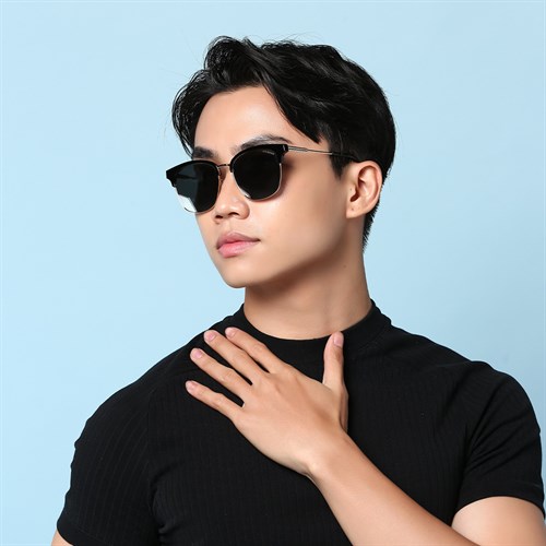 Mắt kính thời trang Nam Jubilant TR1707_57_C3 Màu Đen - Bạc