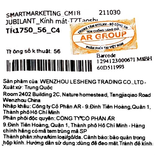 Mắt kính thời trang Unisex Jubilant TR1750_56_C4 Màu Bạc