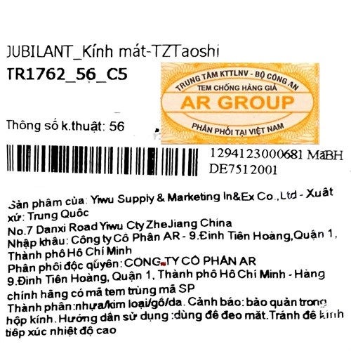 Mắt kính thời trang Nữ Jubilant TR1762_56_C5 Màu Hồng phấn