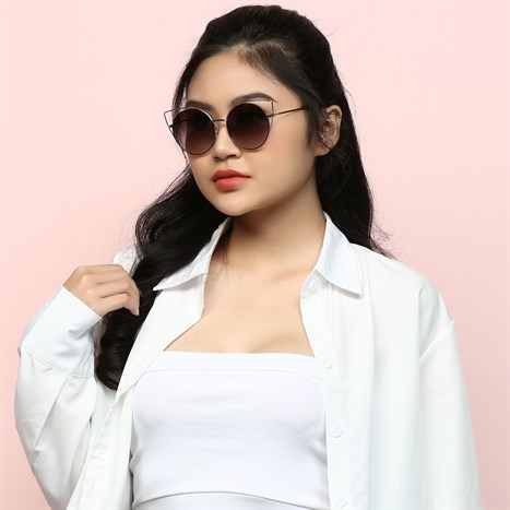 Mắt kính thời trang Nữ Jubilant J85006_53_BLK-S Màu Đen - Bạc