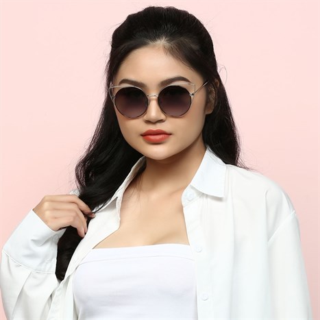 Mắt kính thời trang Nữ Jubilant J85006_53_BLK-S Màu Đen - Bạc