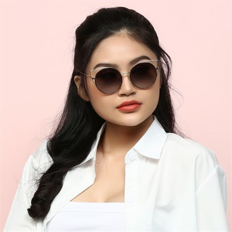 Mắt kính thời trang Nữ Jubilant J85006_53_BLK-S Màu Đen - Bạc