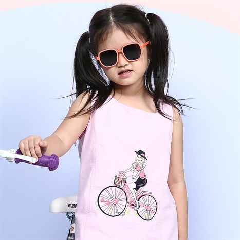 Mắt kính thời trang Trẻ em Kitten 11024-C3 Màu Cam đậm