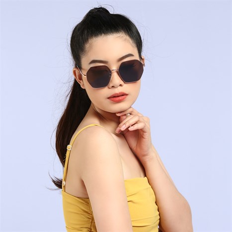 Mắt kính thời trang Nữ Dora 7113-C1 Màu Hồng Gold