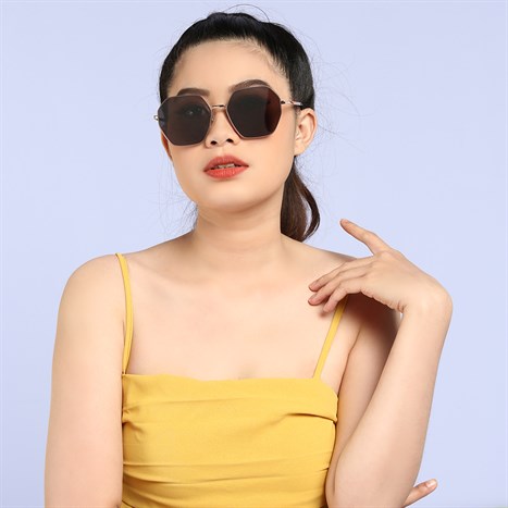 Mắt kính thời trang Nữ Dora 7113-C1 Màu Hồng Gold