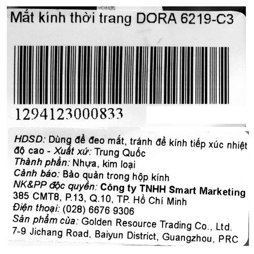 Mắt kính thời trang Nữ Dora 6219-C3 Màu Đỏ