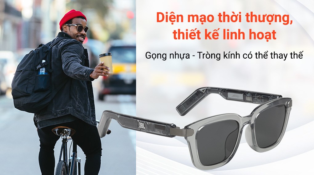 Mắt kính phát nhạc JBL Soundgear Frames Đen đá Onyx