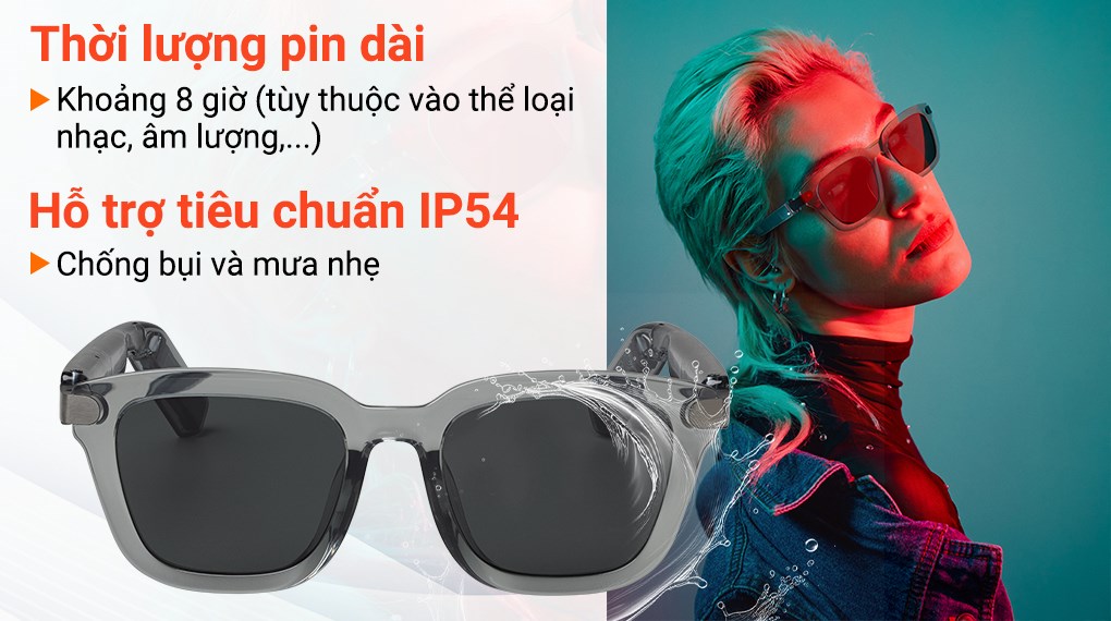 Mắt kính phát nhạc JBL Soundgear Frames Đen đá Onyx