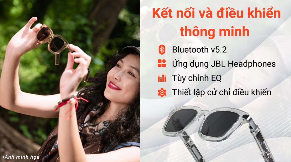 Mắt kính phát nhạc JBL Soundgear Frames Trắng ngọc trai