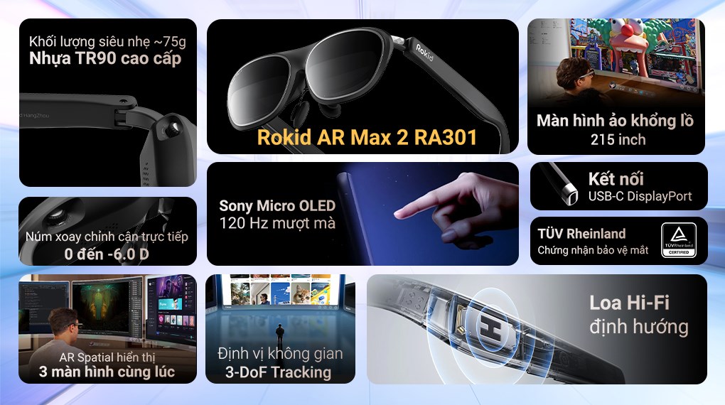 Mắt kính thông minh Rokid AR Max 2 RA301