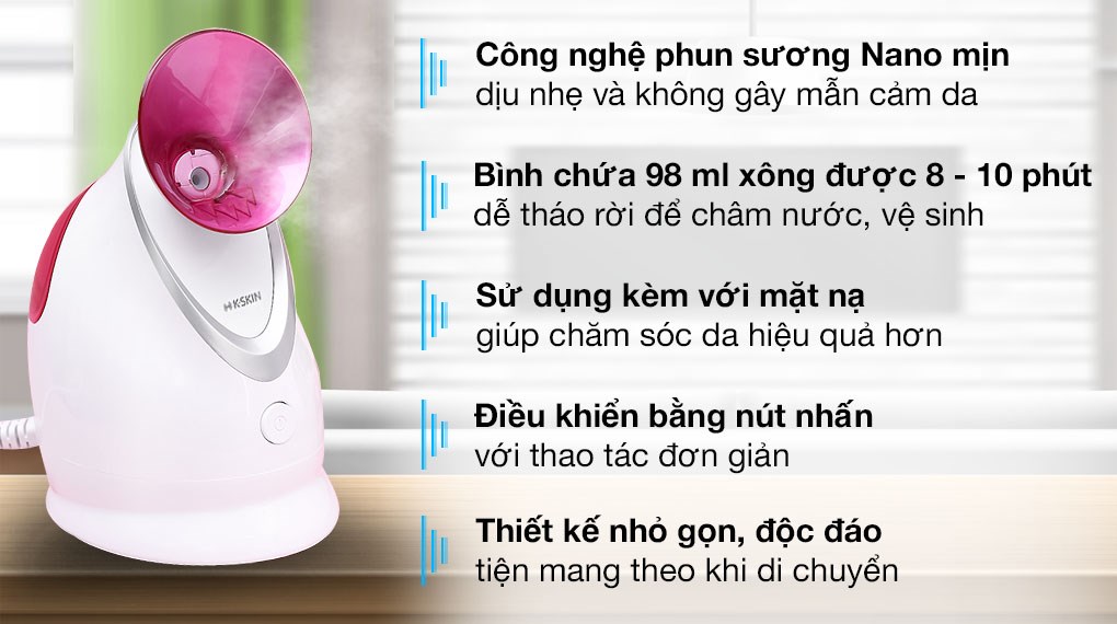 Máy xông hơi mặt nano nóng K.SKIN KD2331A