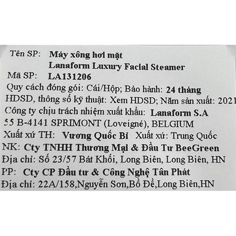 Máy xông hơi mặt nóng lạnh Lanaform Luxury LA131206