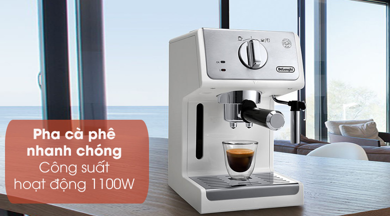 Sang đẹp, tiện lợi - Máy pha cà phê Delonghi ECP33.21.W