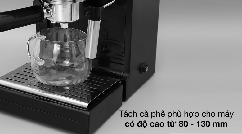Máy Pha Cà Phê Delonghi ECP33.21.BK - Độ cao tách cà phê phù hợp cho máy là từ 80 - 130 mm