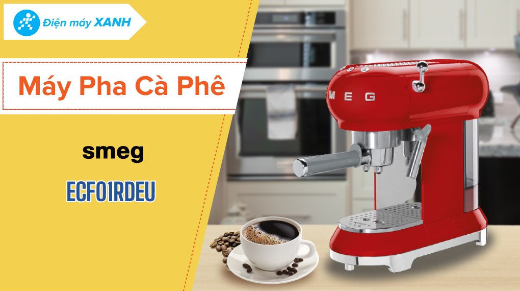 Máy pha cà phê Smeg ECF01RDEU (535.43.659)