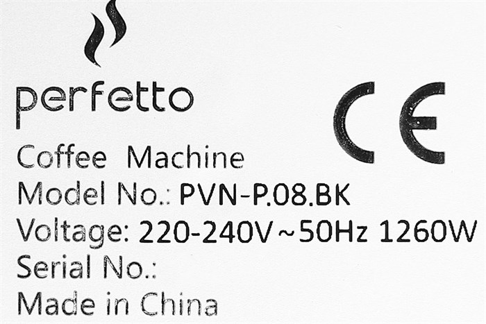 Máy pha cà phê Espresso Perfetto P.08 Đen Màu Đen