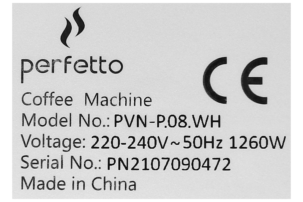 Máy pha cà phê Espresso Perfetto P.08 Trắng
