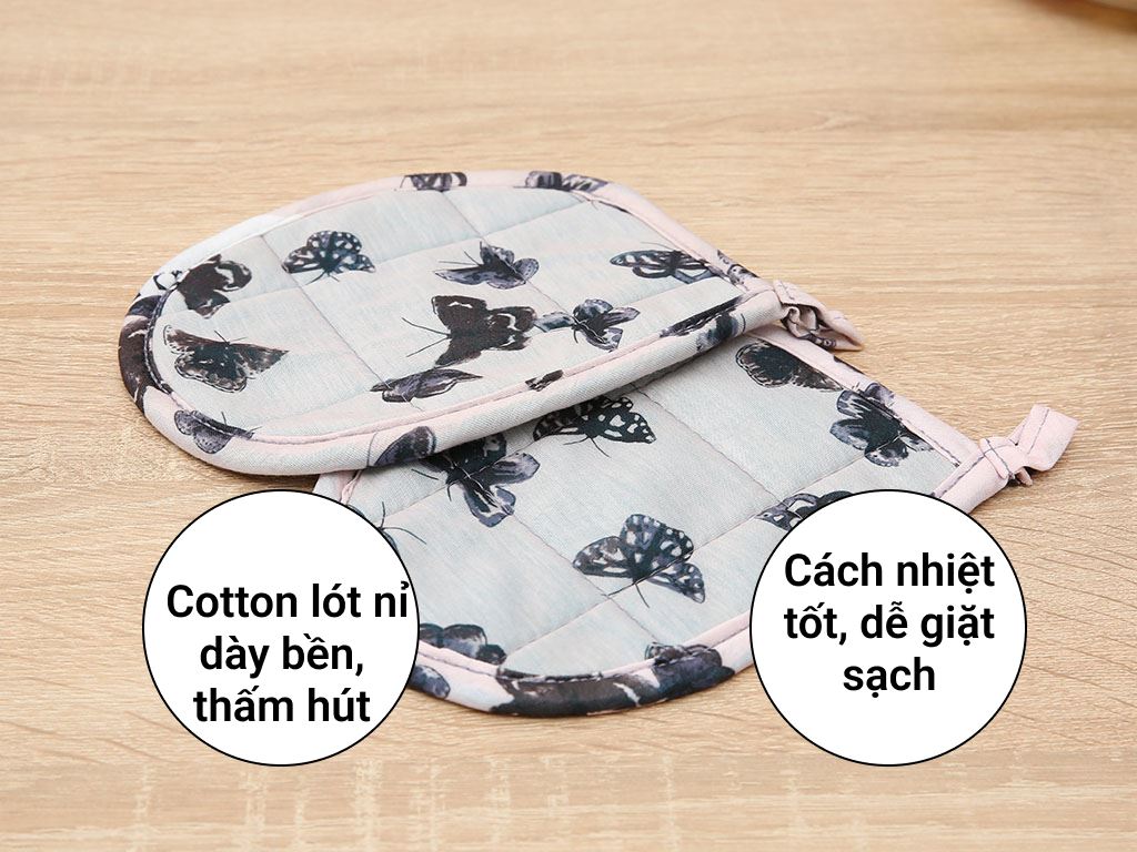 Bộ nhấc nồi oval cotton Latka BN902 (Giao màu ngẫu nhiên) 2