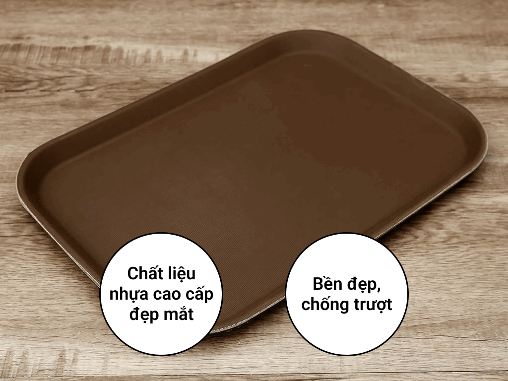 Khay chống trượt nhựa Chung Mộc Hùng 26 x 36cm 2
