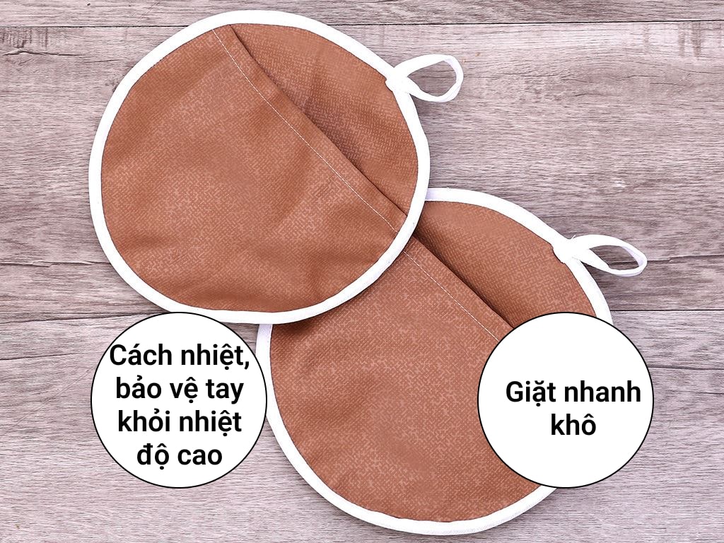 Nhấc nồi tròn vải 15 x 12cm Ohi@ma HM-NN 1605 2