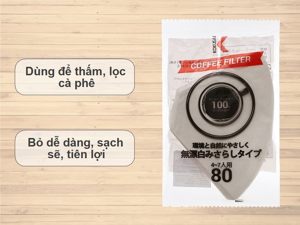 Giấy thấm lọc Moriitalia Coffee Filter 80 tờ - màu trắng 2