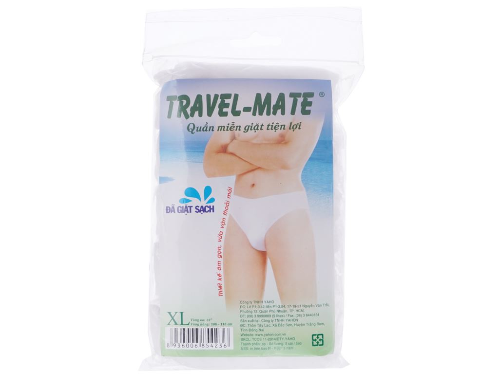 5 cái quần lót mặc một lần nam Travel-Mate size XL 1