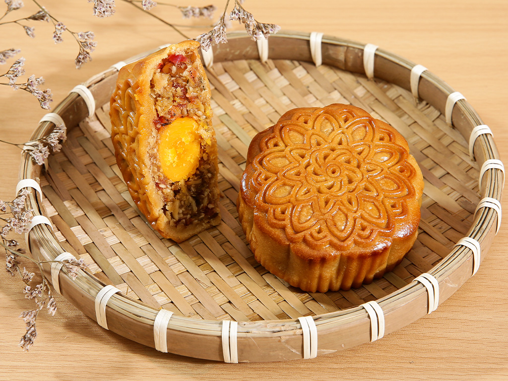 Bánh trung thu Orion thập cẩm gà quay 1 trứng 150g 8