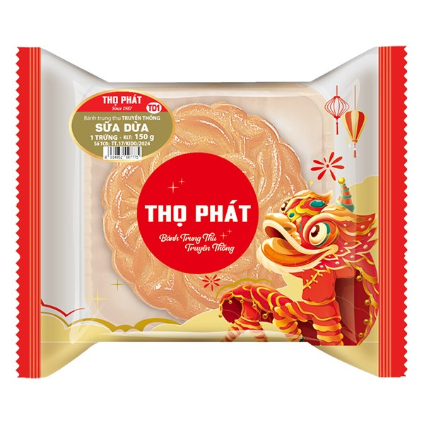 Bánh Trung Thu Thọ Phát Sữa Dừa 1 Trứng 150G