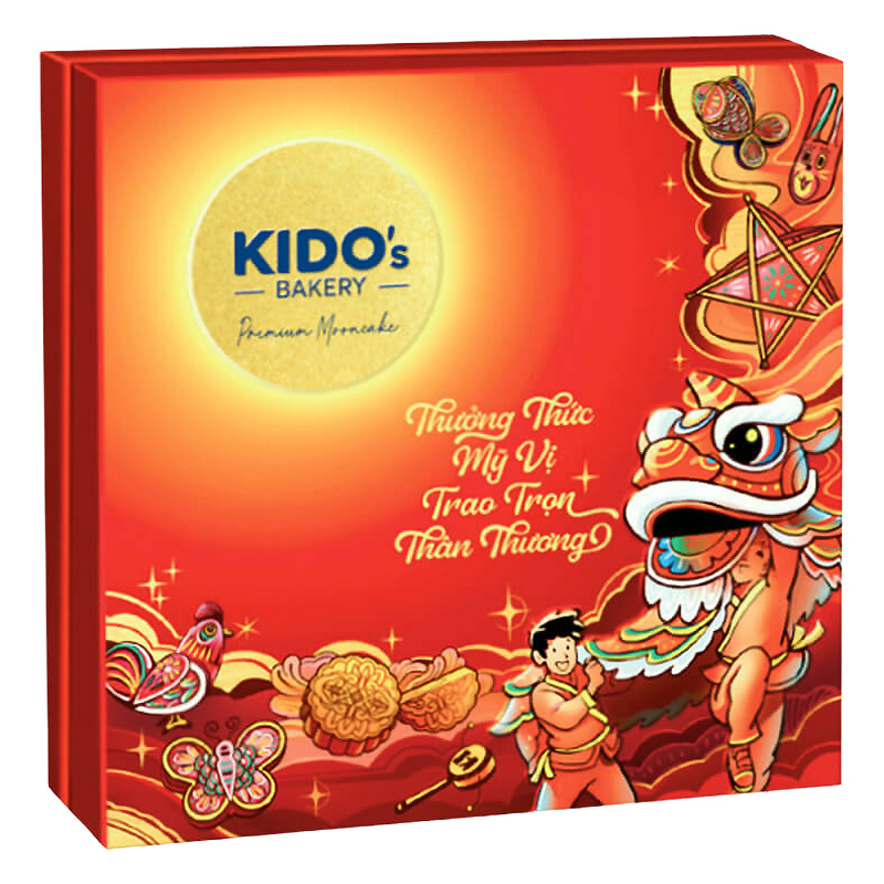 Hộp bánh trung thu Kido's Bakery Mỹ Vị An Khang Đỏ (4 cái x 150g) 3