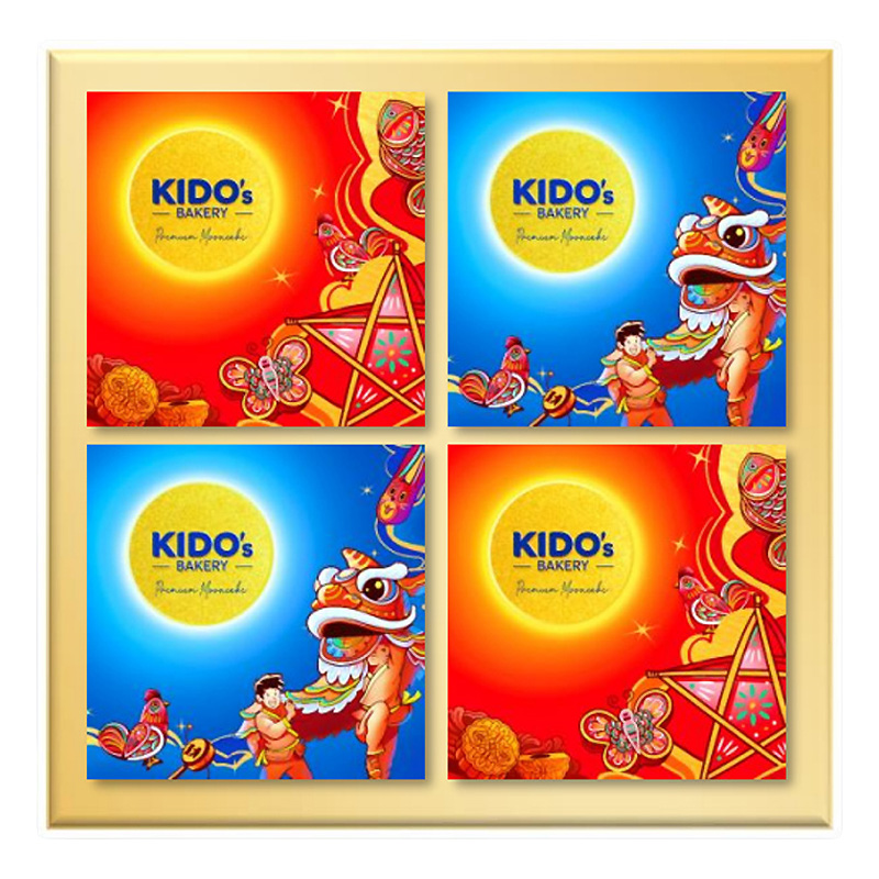 Hộp bánh trung thu Kido's Bakery Mỹ Vị An Khang Đỏ (4 cái x 150g) 4