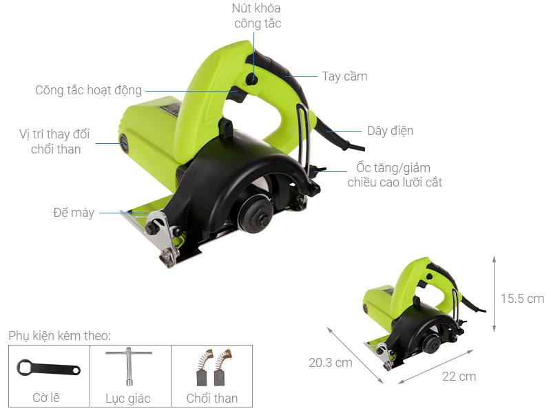 Thông số kỹ thuật Máy cắt gạch Pigeon G4-110C 1400W