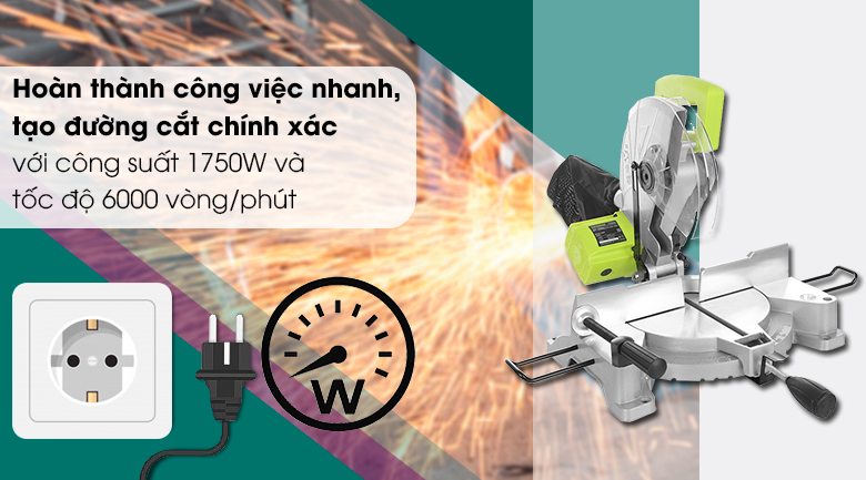 Máy Cắt Nhôm Pigeon G7-255A 1750W - Công suất Máy Cắt Nhôm Pigeon G7-255A 1750W - Công suất