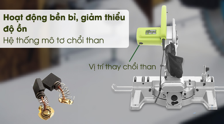 Máy cắt nhôm Pigeon G7-255E 2100W - động cơ chổi than 